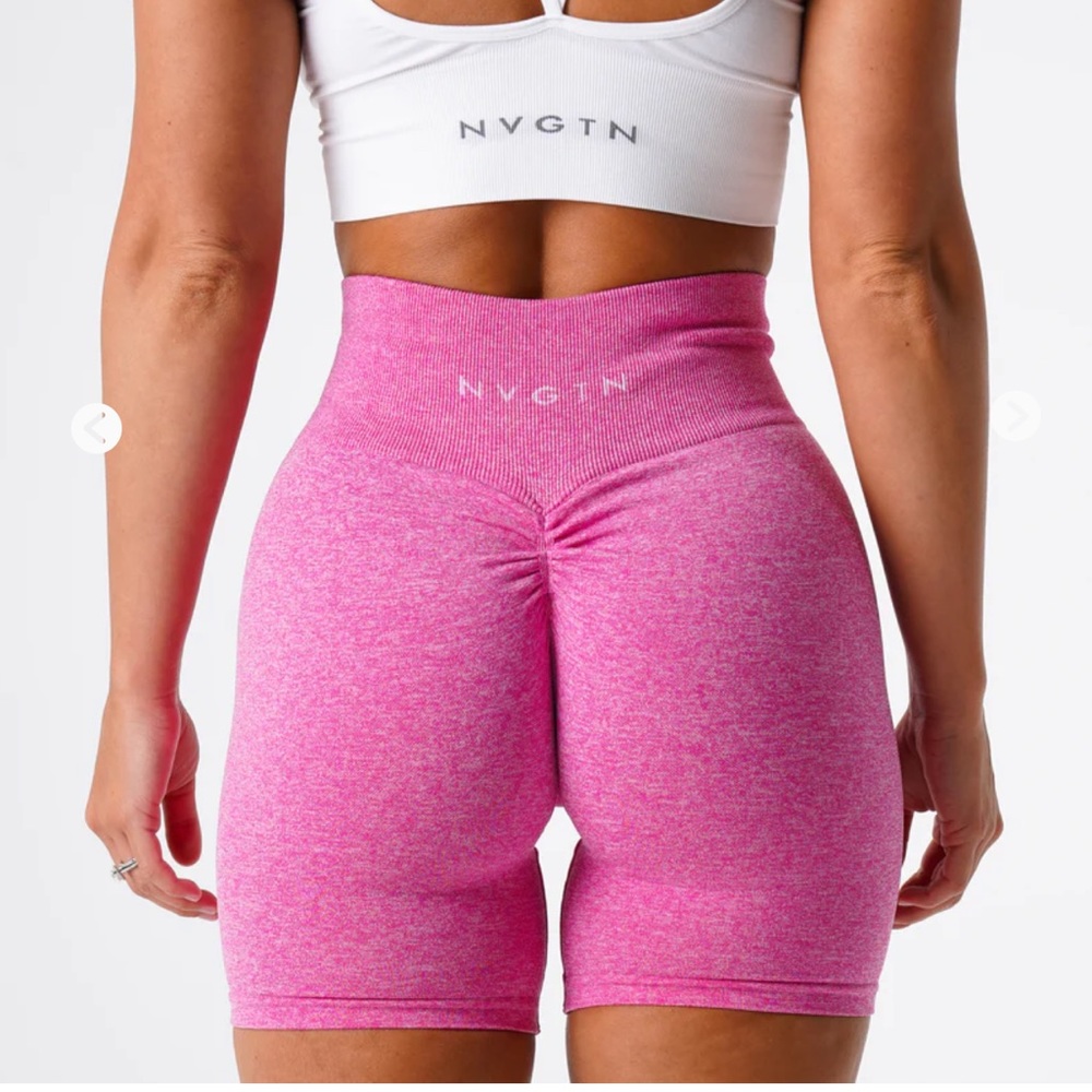 NVGTN scrunch shorts bubblegum pink